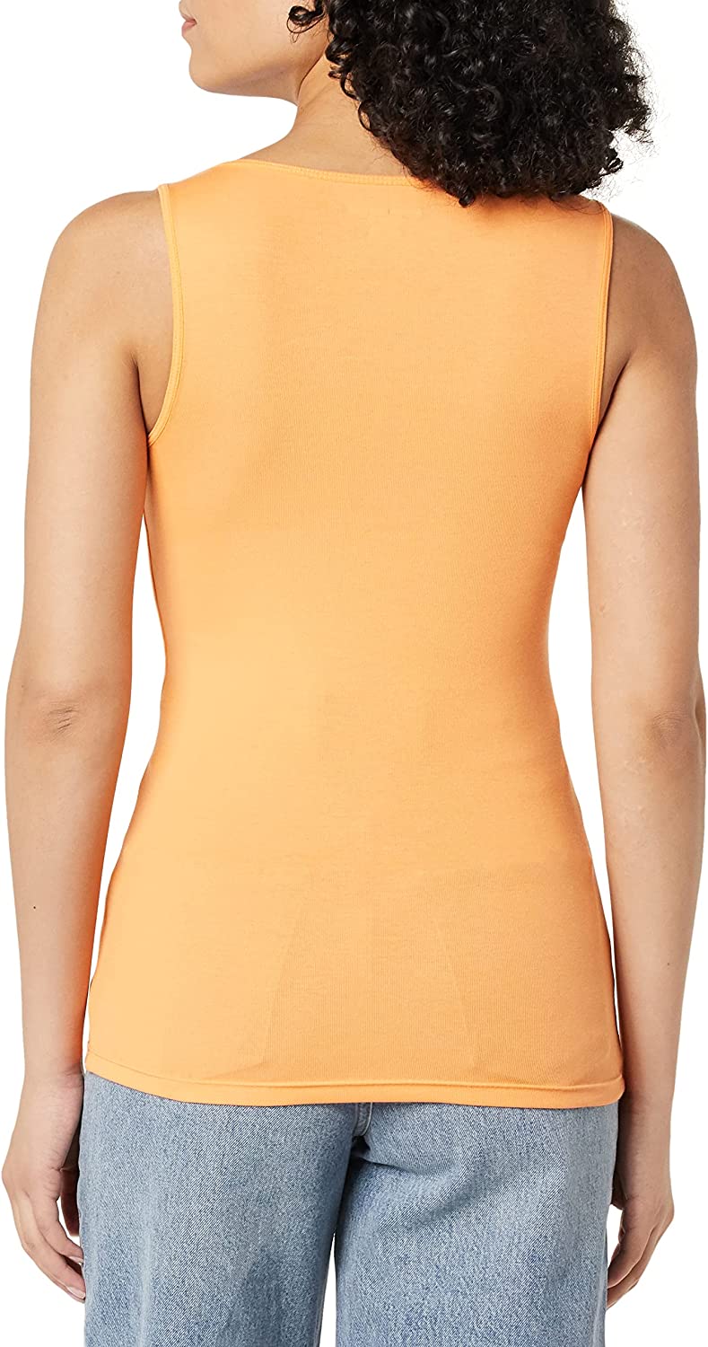 Essentials Women's Slim Fit Square Neck Tank, Pack of 2 - Image 3
